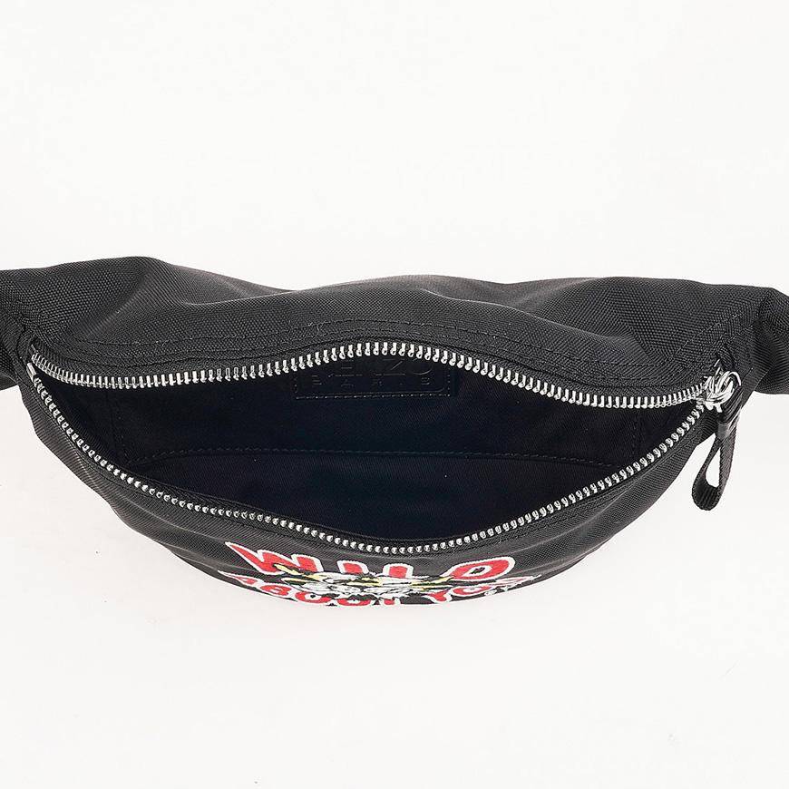 KENZO Men’s Wild Tiger Belt Bag Black Crossbody FG55 SA607 F21