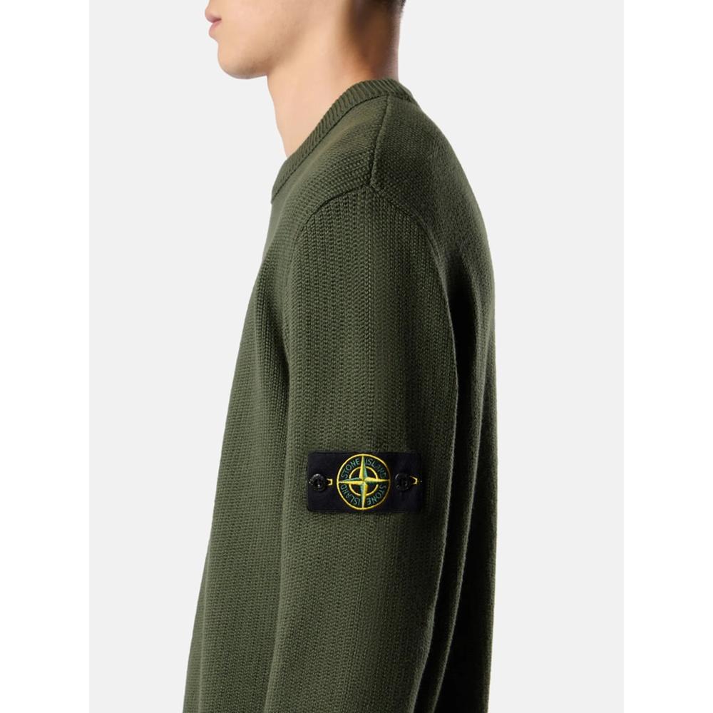 STONE ISLAND Men's Winter Cotton Knit Crewneck Sweater