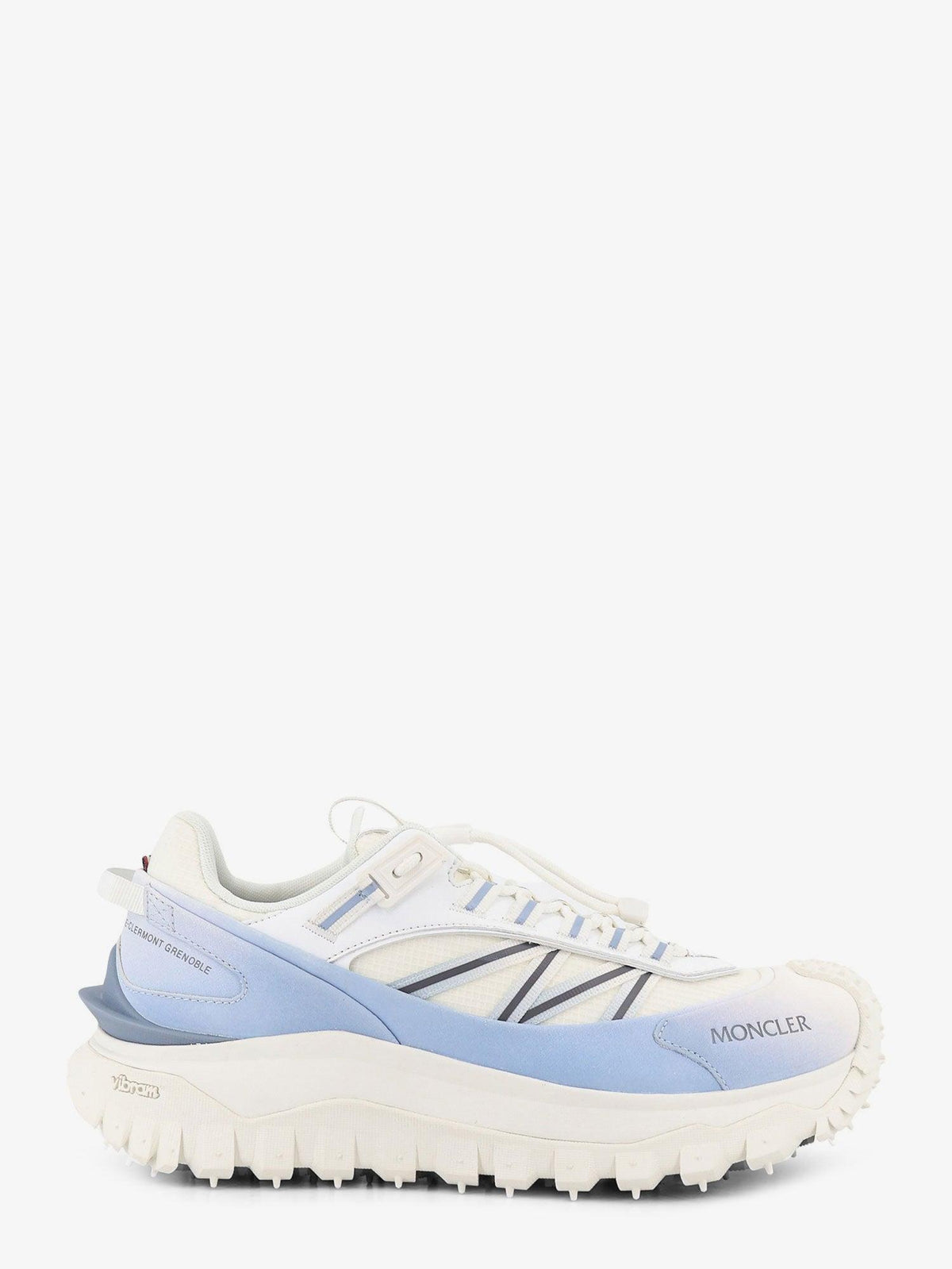 Moncler White Leather Low-Top Sneakers for Men