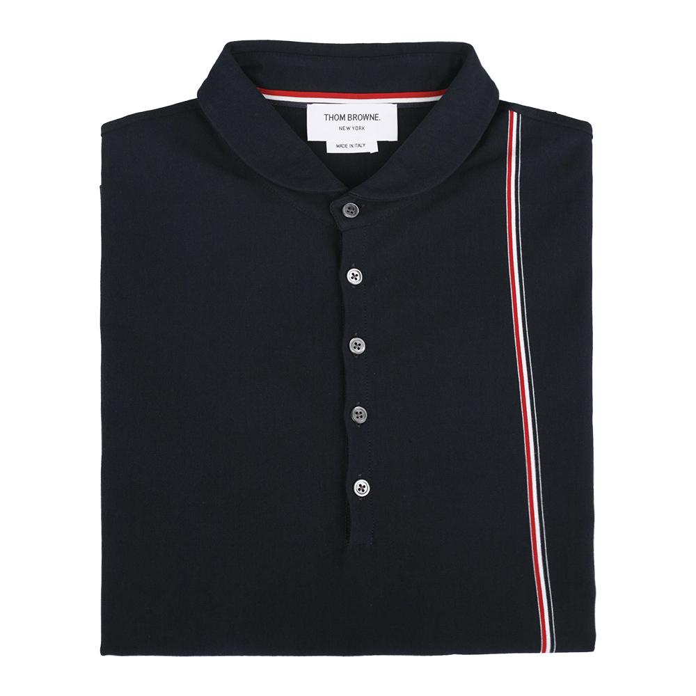 THOM BROWNE Navy Sprite Polo Short Sleeve T-Shirt