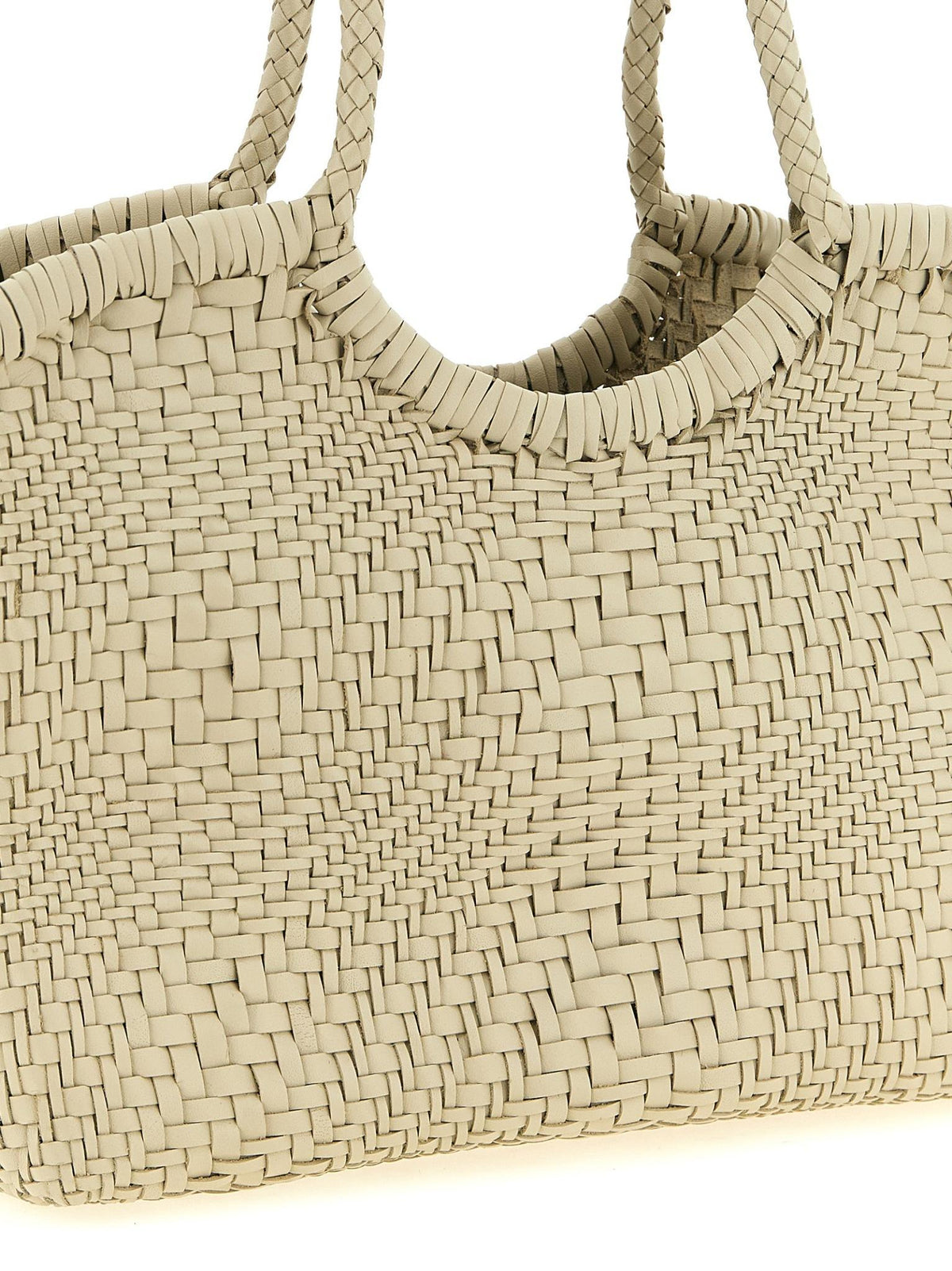 Dragon Diffusion Woven Leather Shoulder Bag Tan