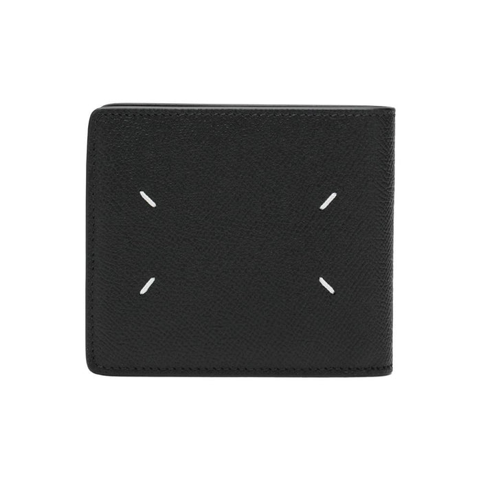 Maison Margiela Signature Stitch Black Leather Bifold Wallet
