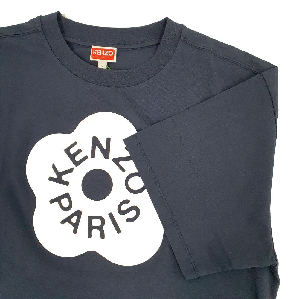 KENZO Women’s Short-Sleeve T-Shirt Flower Print Navy