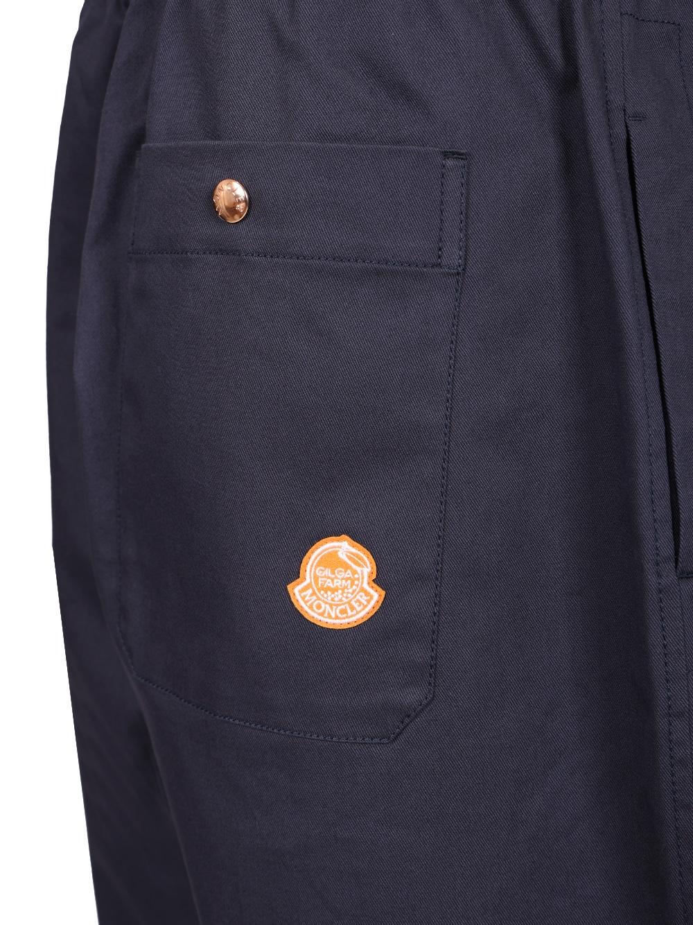 Moncler Navy Cropped Trousers Men’s Pants