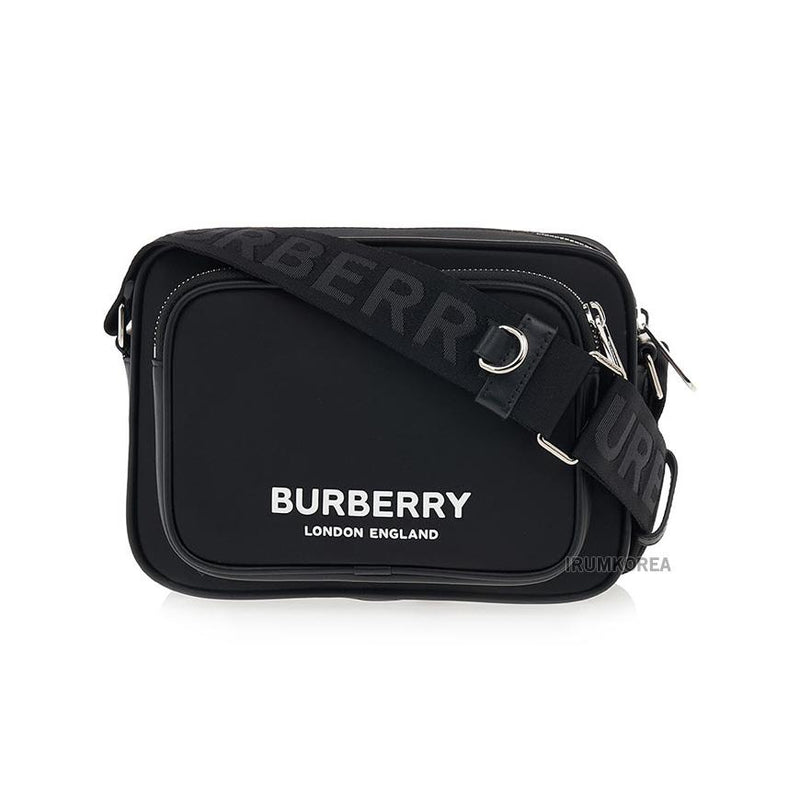 BURBERRY Men’s Logo Nylon Crossbody Bag Black