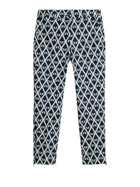 J LINDEBERG Straight Pants Geo JL Navy Classic Trousers GWPA09301 O500