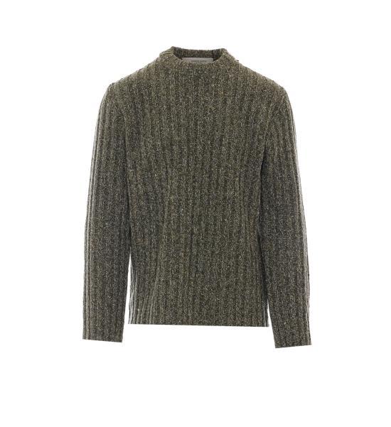 GOLDEN GOOSE Forest Green Wool Round Neck Sweater Men’s