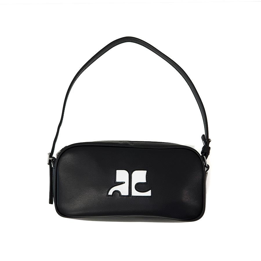 courreges Re-Edition Logo Baguette Shoulder Camera Bag Blac PERGSA060CR0045 9999