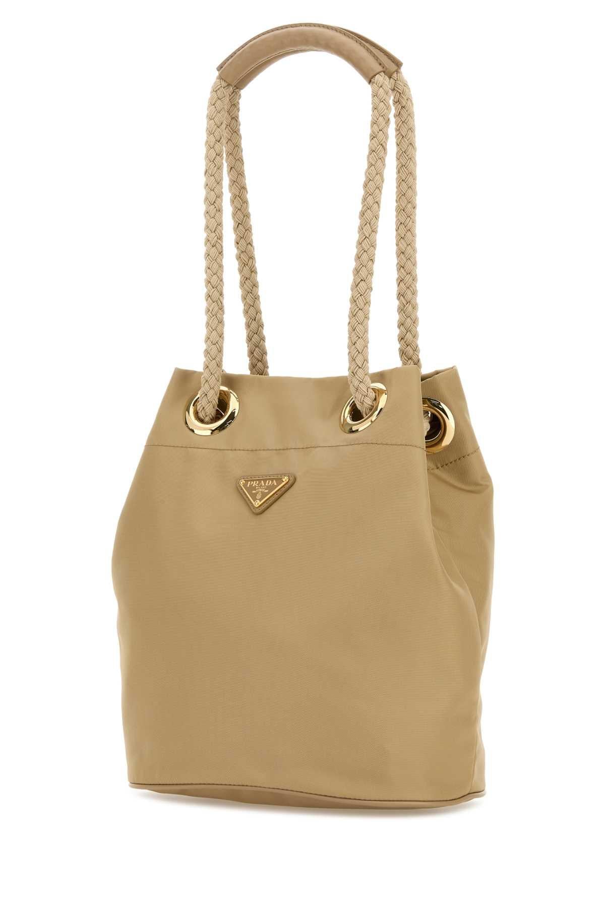 PRADA Beige Leather Shoulder Bag