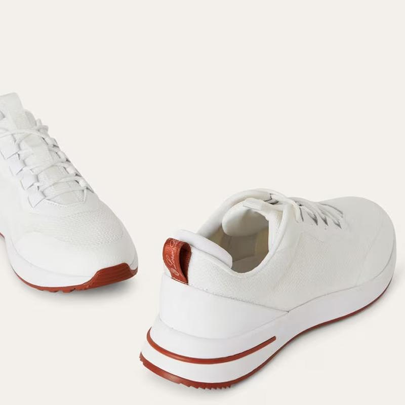 Loro Piana Men’s Grey Suede Calfskin Weekend Low-Top Sneakers
