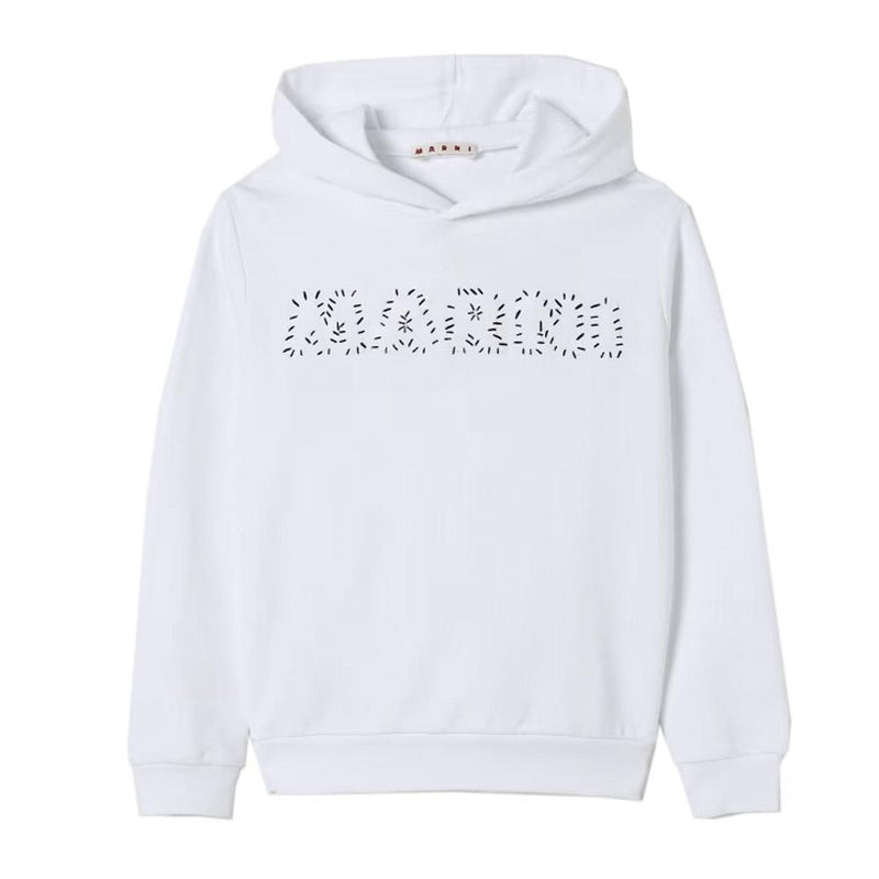 Marni Women’s Logo Embroidered Hoodie White M01466 M00RF 0M100