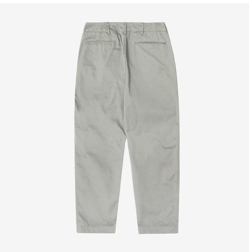 nanamica Unisex Wide Chino Pants Light Gray Cotton Classic Pants