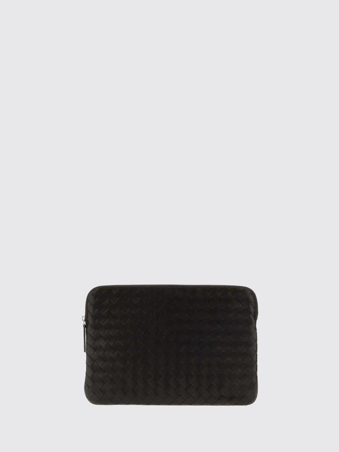 Bottega Veneta Brown Leather Woven Clutch Bag