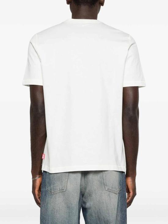 DIESEL Black Cotton Short Sleeve T-Shirt A202840PLAT141 DOM