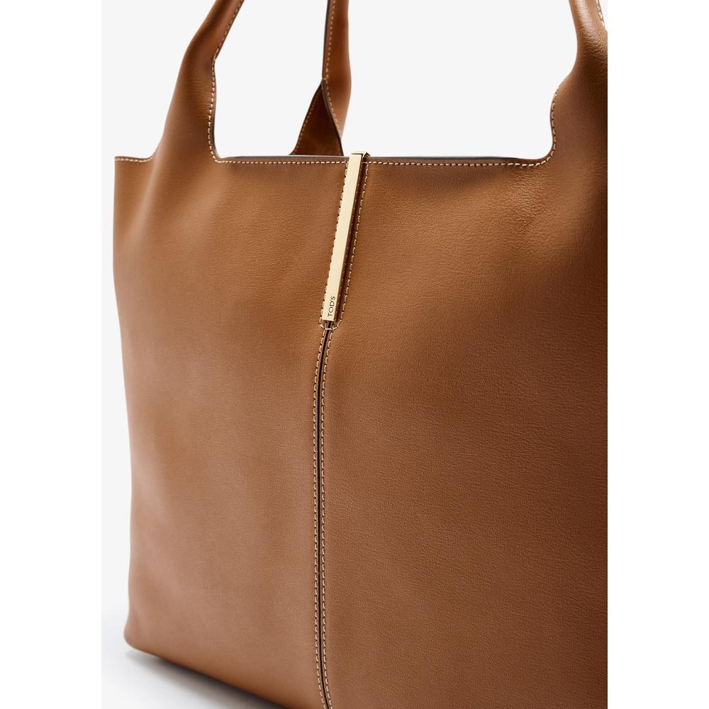 Tods Leather Shopper Tote Bag
