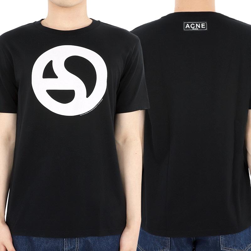 Acne Studios Men’s Logo Print Black Short Sleeve T-Shirt