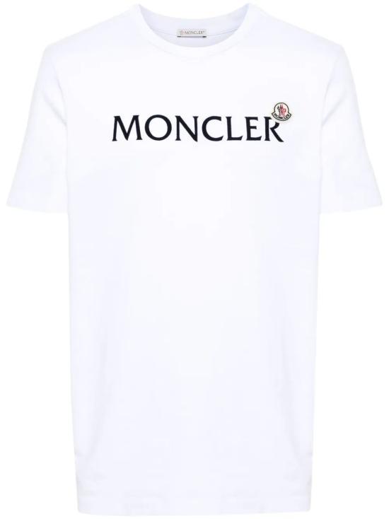 Moncler Short Sleeve T-Shirt for Men 8C00067 8390T 001 WHITE DOM
