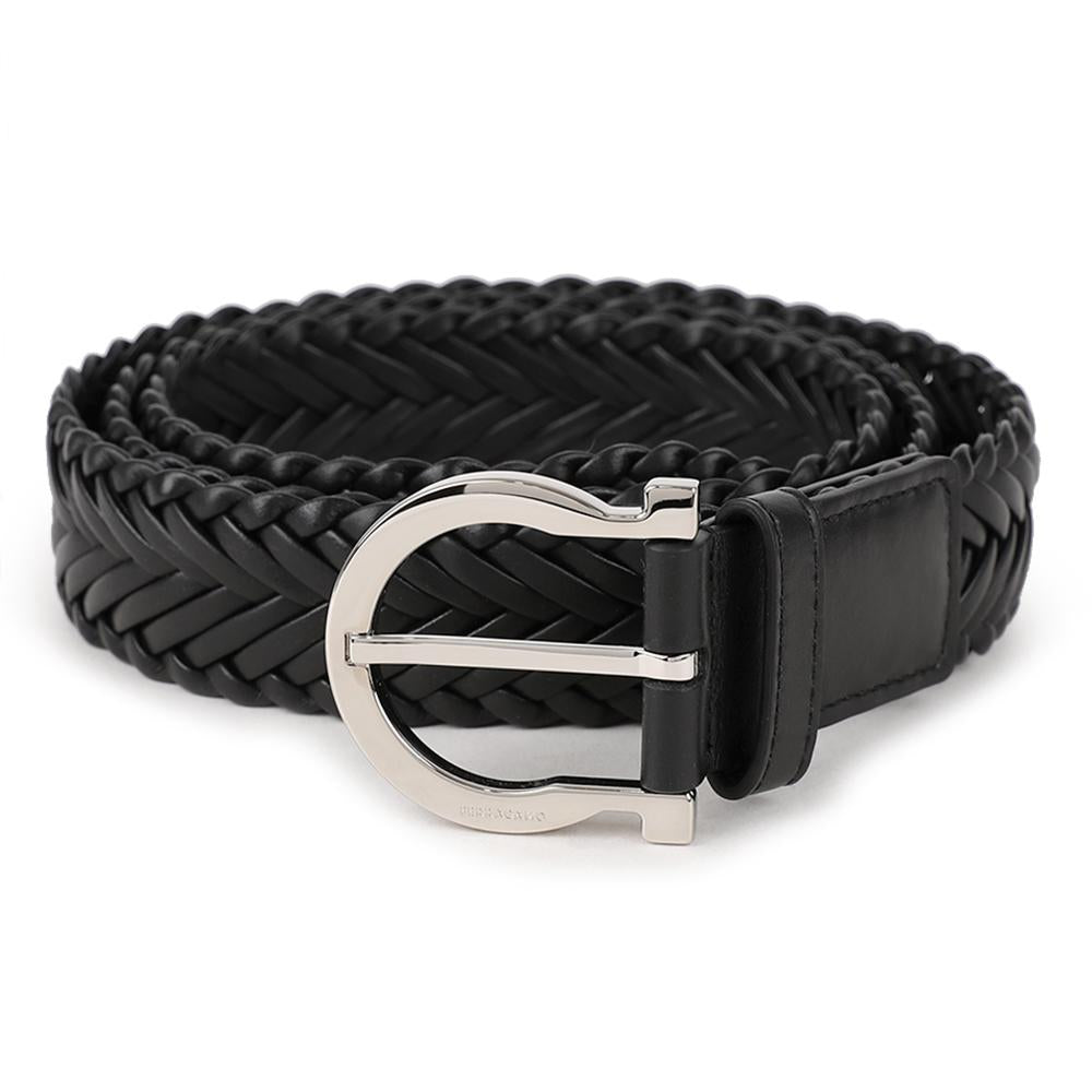 Ferragamo Gancini Leather Belt Black Men’s 67 0679 001 791031