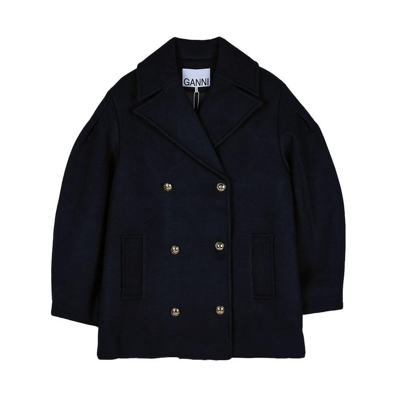 GANNI Women’s Wool Oversized Peacoat W0803 683