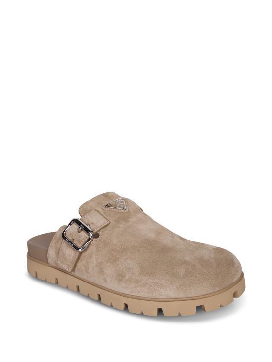 PRADA Suede Mule Slides Men’s Sandals 2S3003 054 F0F24 BEIGE DOM