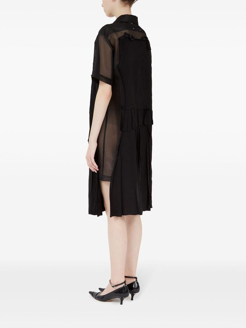 Maison Margiela Black Short Sleeve Midi Dress