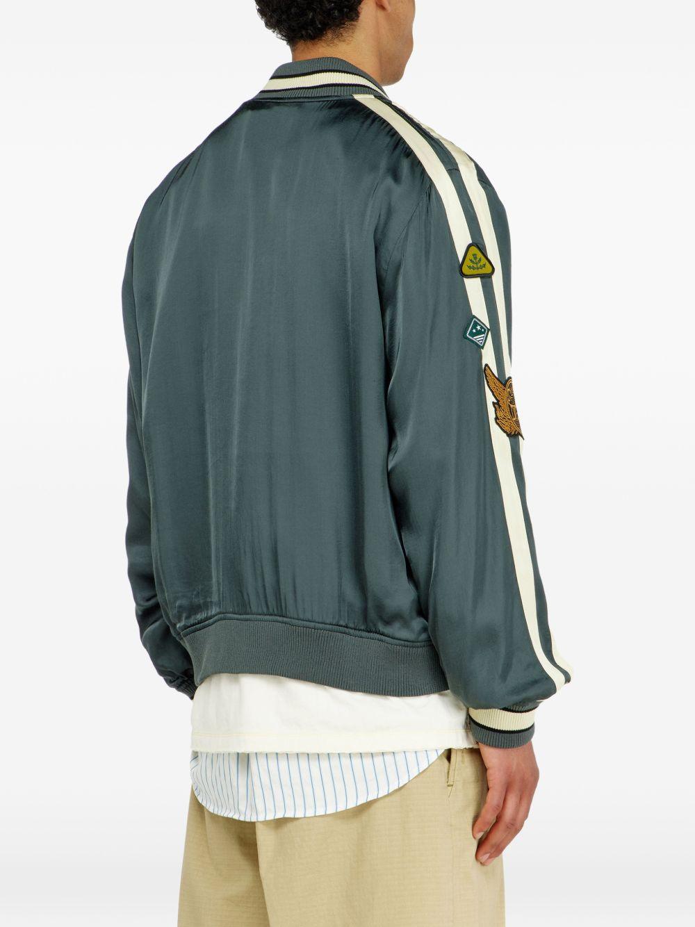 DIESEL Black Track Bomber Jacket