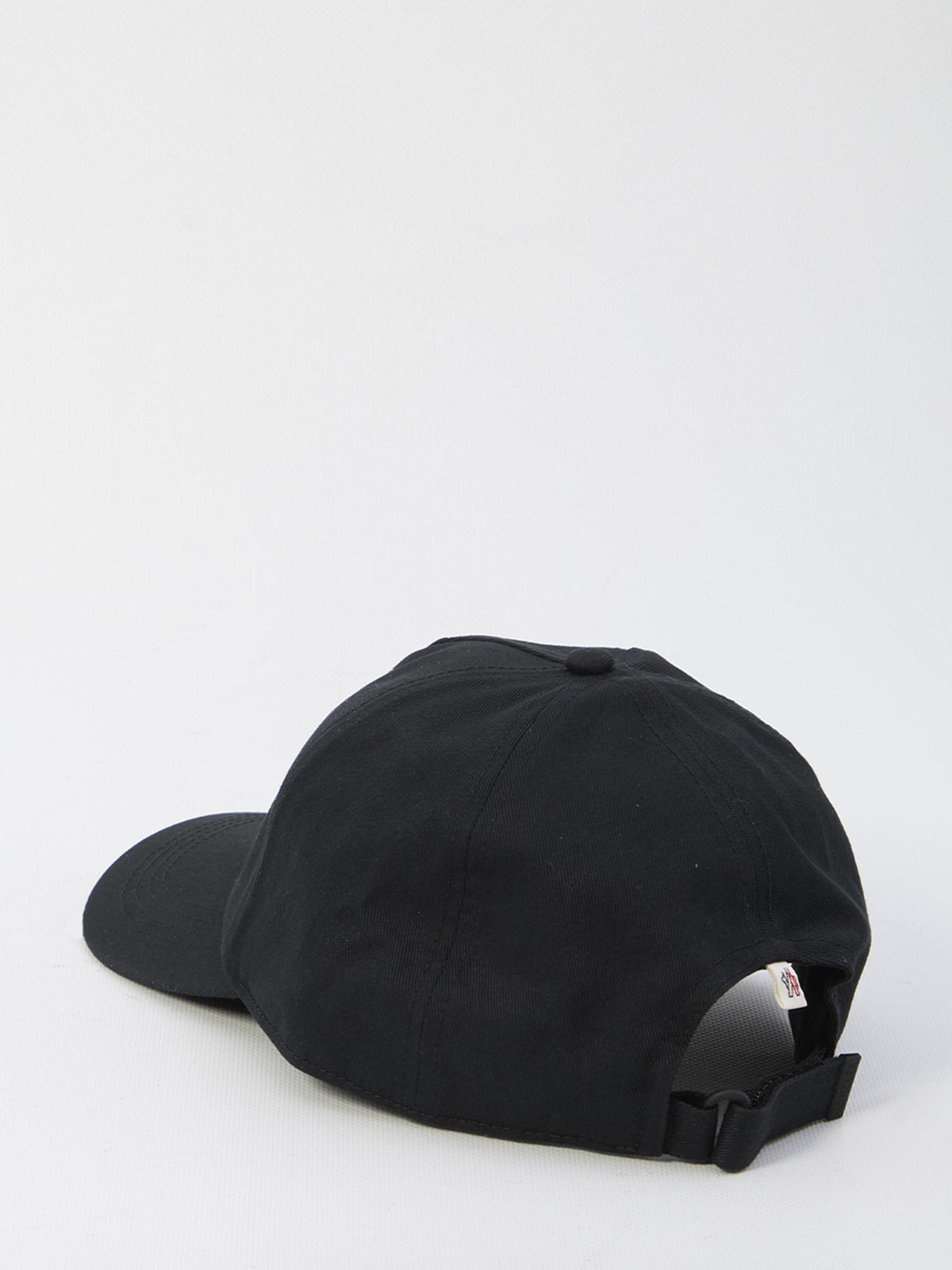 Moncler Black Cotton Logo Baseball Cap