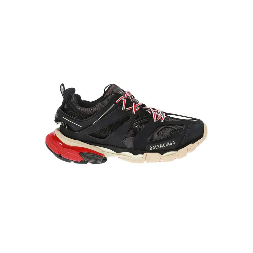 BALENCIAGA Black Red Track Low-Top Sneakers Women