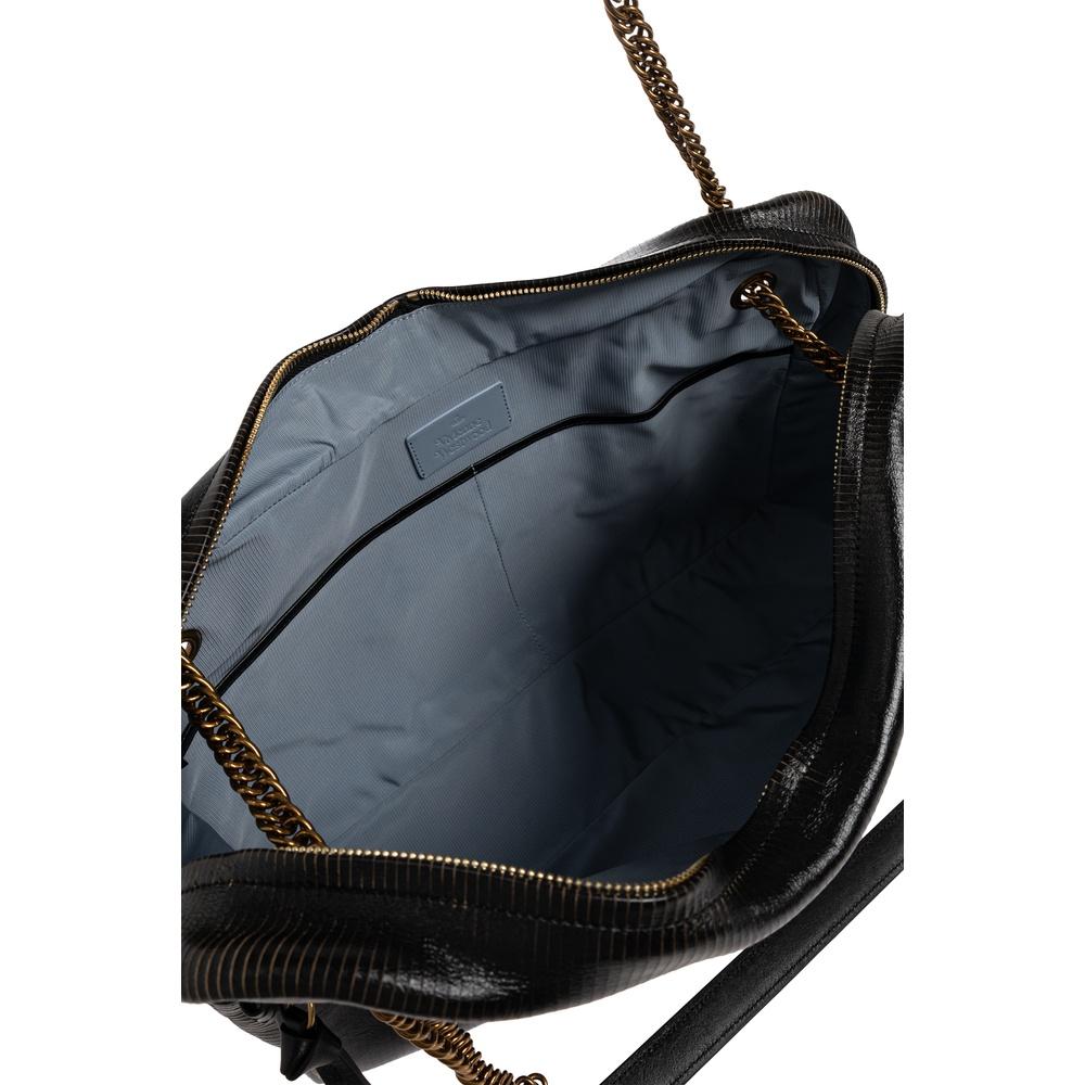 Vivienne Westwood Dolce Large Shoulder Bag Black Leather