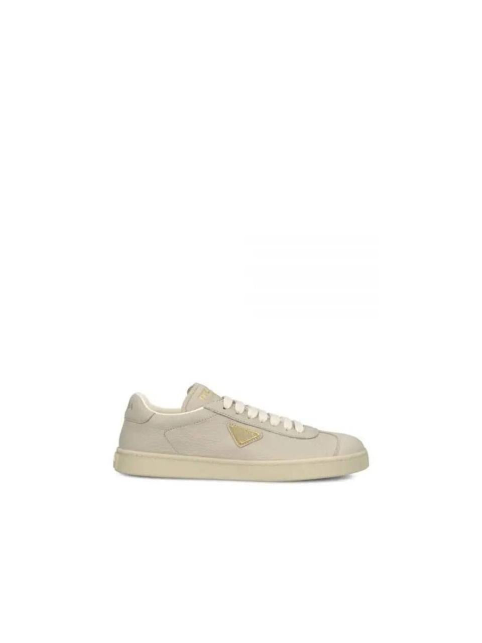 PRADA Logo Leather Low-Top Sneakers