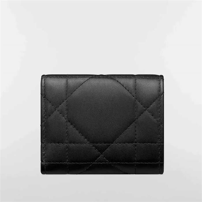 DIOR Crystal-Embellished Caro Hibiscus L-Zip Wallet Black