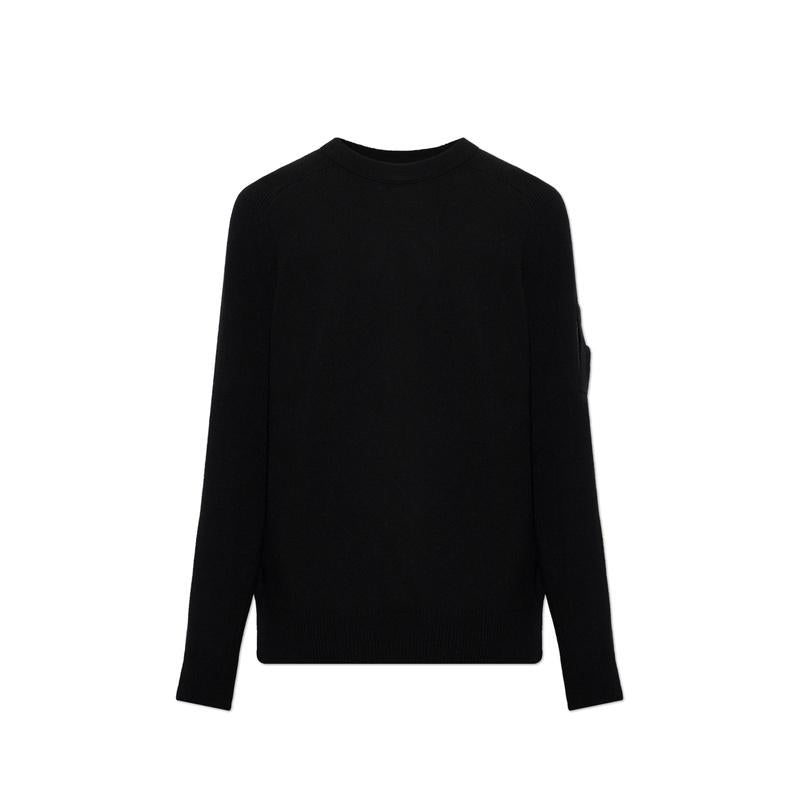 CP Company Lambswool Crewneck Sweater Men Black