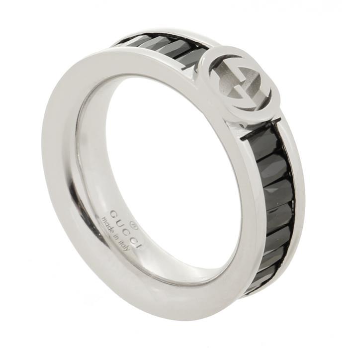 GUCCI Interlocking G Crystal Ring