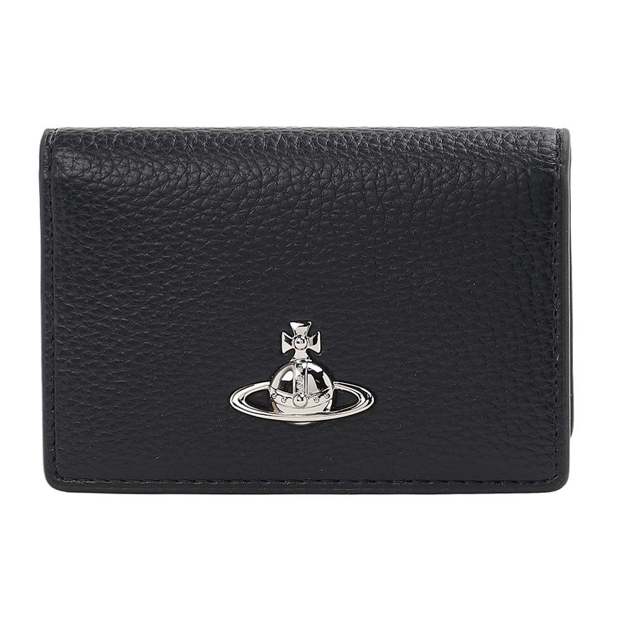 Vivienne Westwood Women’s Grain Leather Flap Card Holder Black