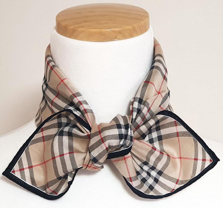 BURBERRY Red Cross Nova Logo Petite Scarf Unisex