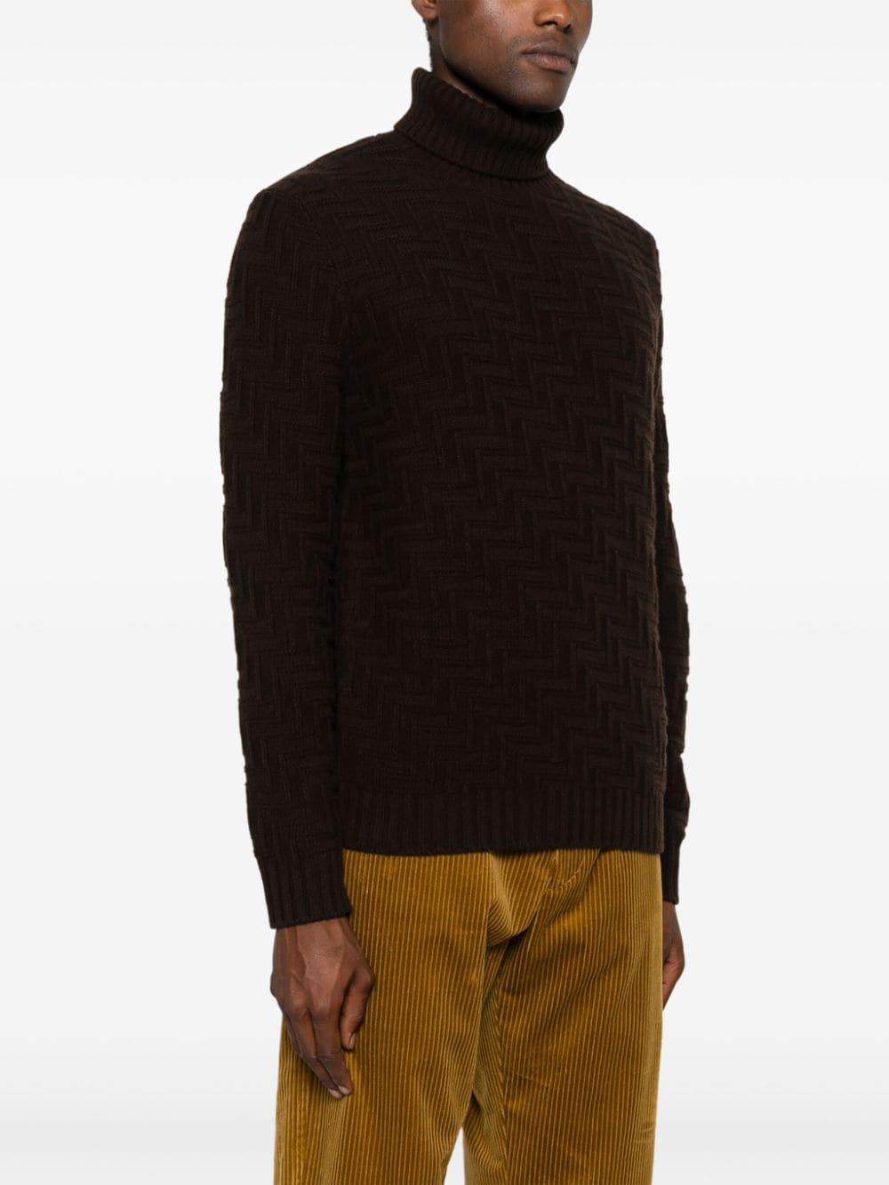 PRADA Black Wool Turtleneck Sweater