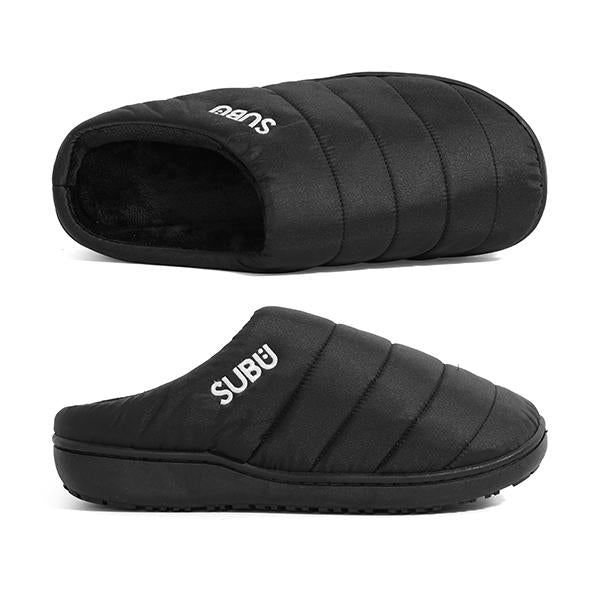 SUBU Black Down Fleece Padded Slippers Unisex SB 13