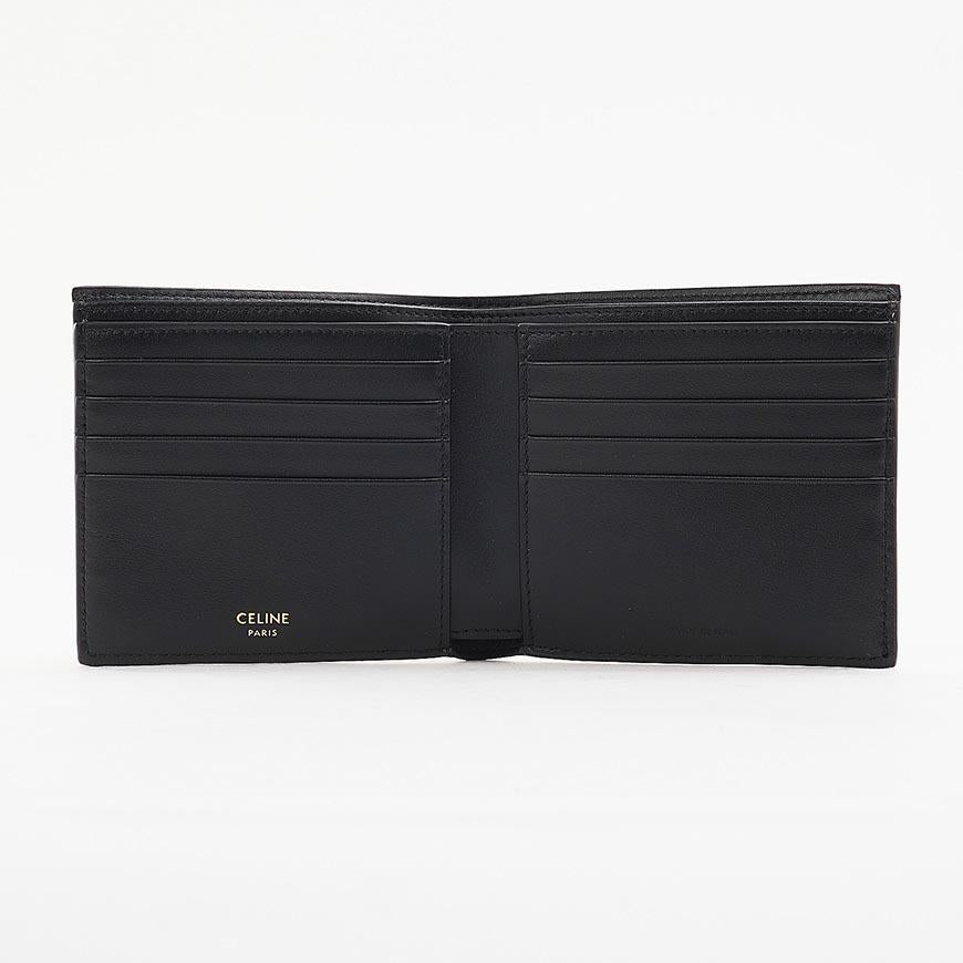 CELINE Triomphe Canvas Bifold Wallet for Men Black
