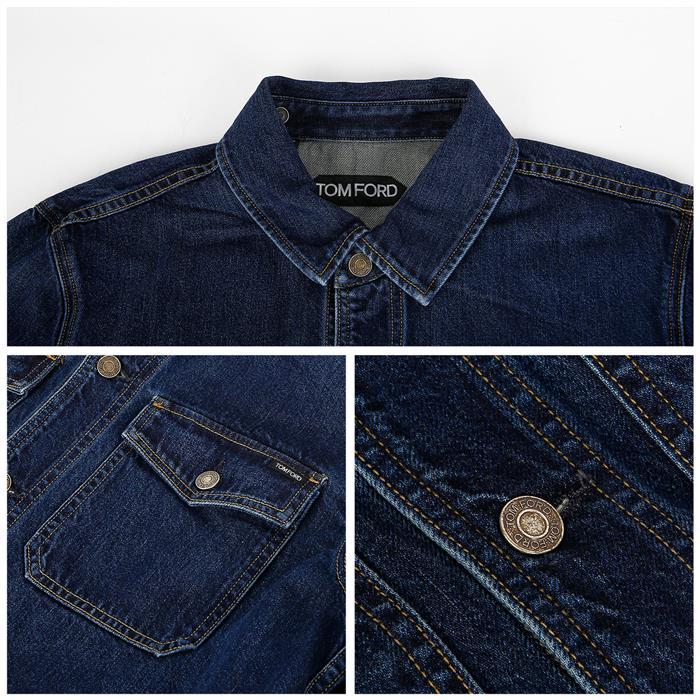 TOM FORD Denim Shirt Jacket for Men DJR002 DMC055 HB532