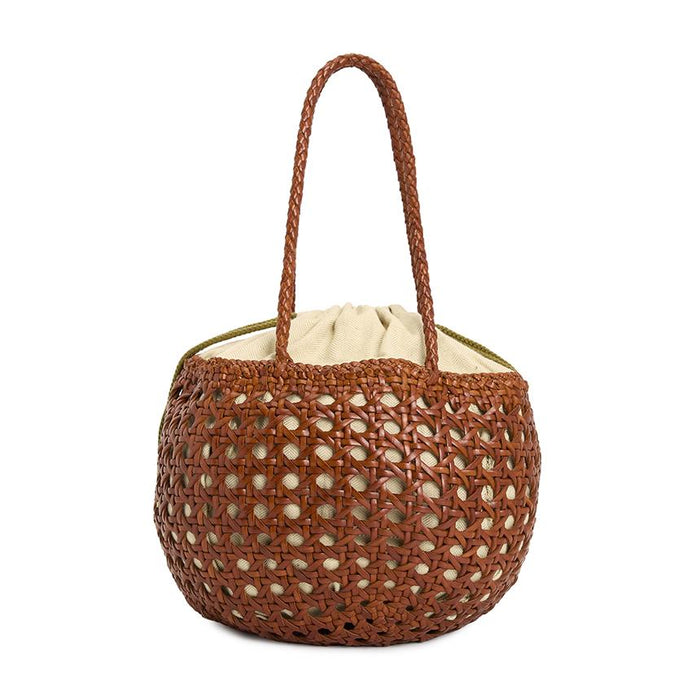Dragon Diffusion Tan Leather Juventus Women’s Tote Bag
