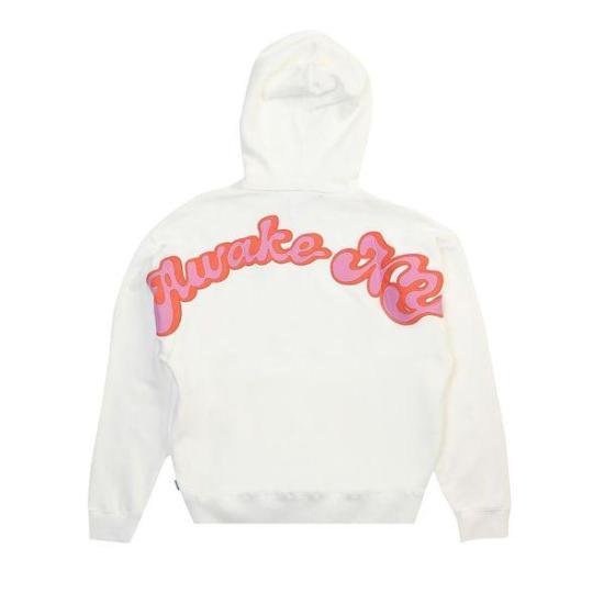 Awake NY Cream Cotton Pullover Hoodie for Women AWKU242 PRHD002
