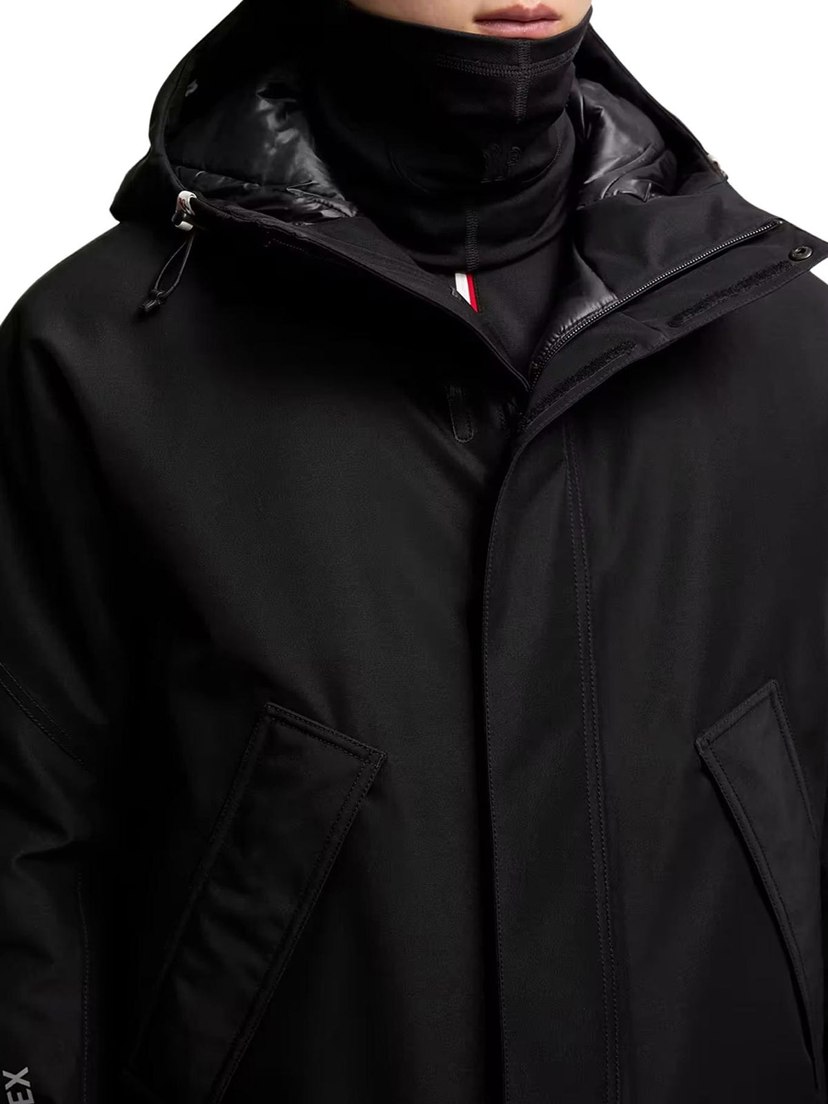 Moncler Black Wool Scarf