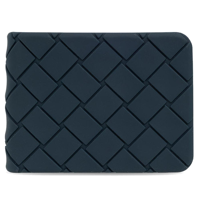 Bottega Veneta Intrecciato Leather Bi-Fold Wallet Deep Blue