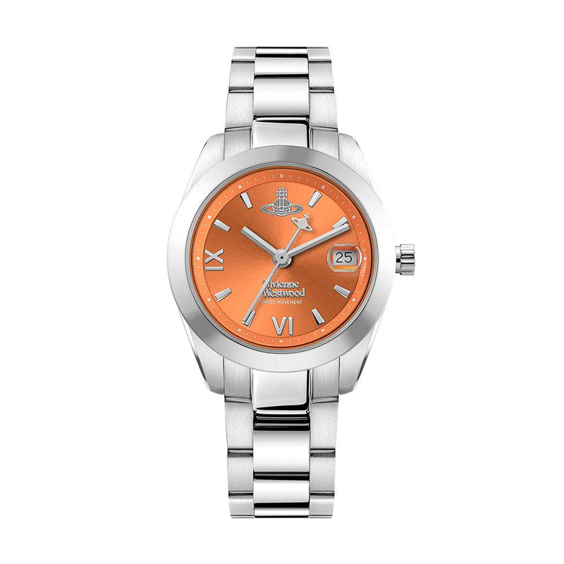 Vivienne Westwood Women’s Silver Orange Metal Watch VV292ORSL