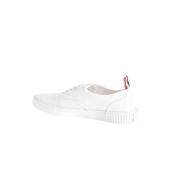THOM BROWNE Heritage Canvas White Low-Top Men's Sneakers