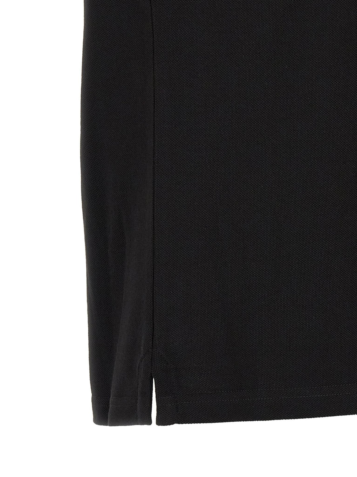 Moncler Black Cotton Short Sleeve Polo Shirt for Men