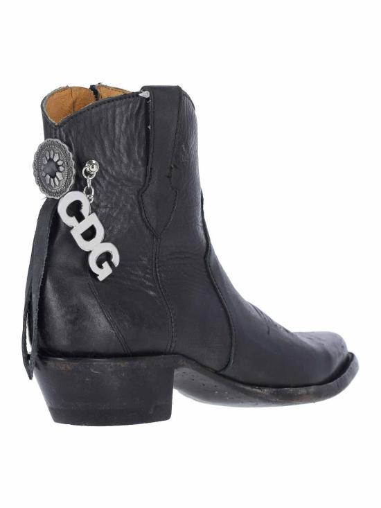 Comme des Garcons Black Leather Combat Boots