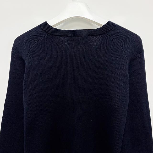 AMI Heart Logo Merino Wool Cardigan for Men HKC361 001 414