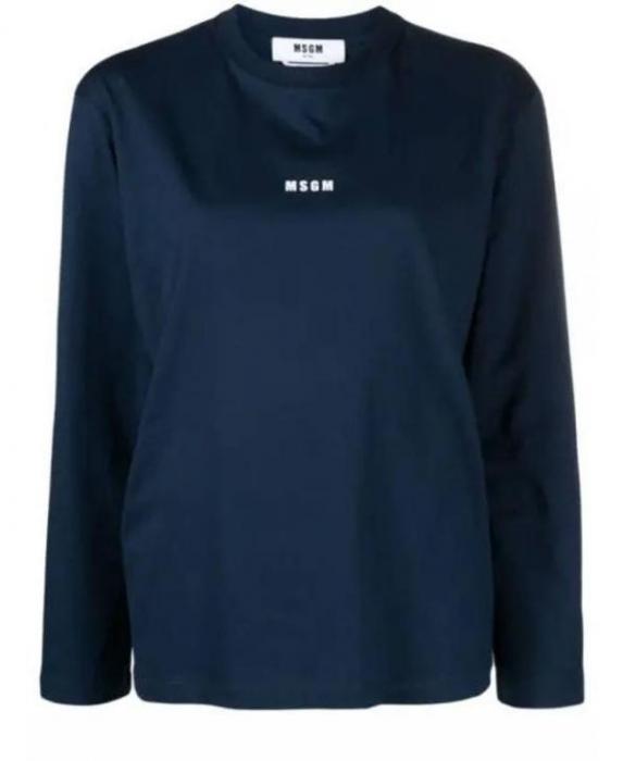 MSGM Micro Logo Long Sleeve T-Shirt 3641 MDM501 247002