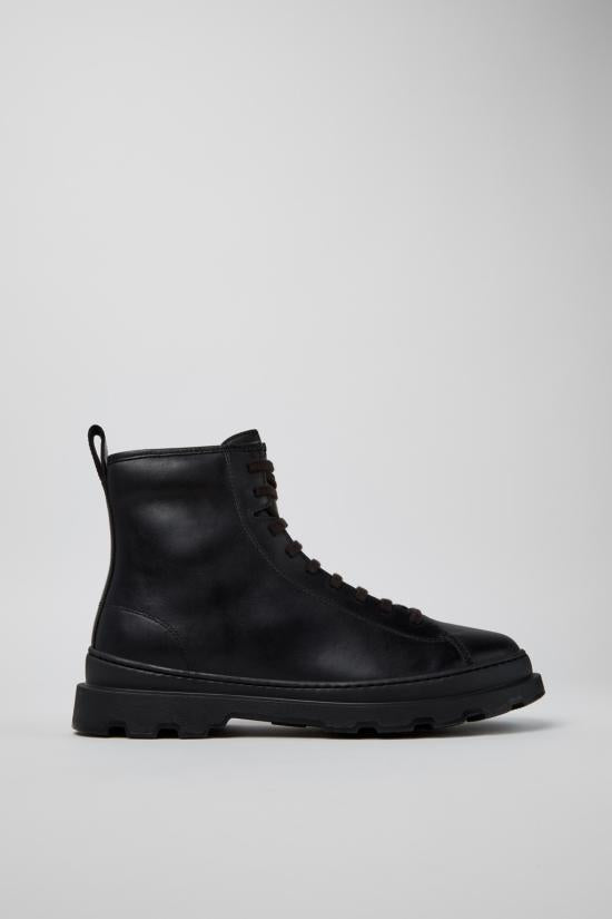 Camper Brutus Leather Boots Men’s Black Combat Style K300533 001 DOM